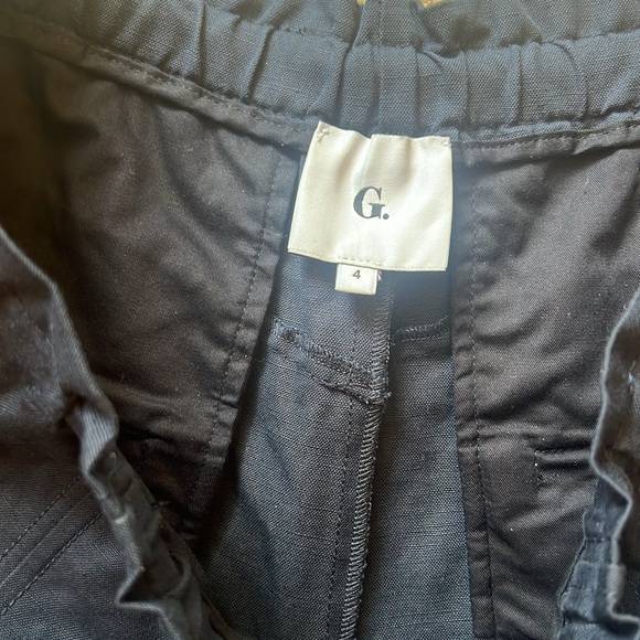 G. Label Goop wide leg linen pants Size 4 Navy Blue NWOT - Picture 5 of 14